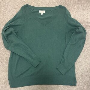 Lucky Brand Teal green V-Neck Sweater